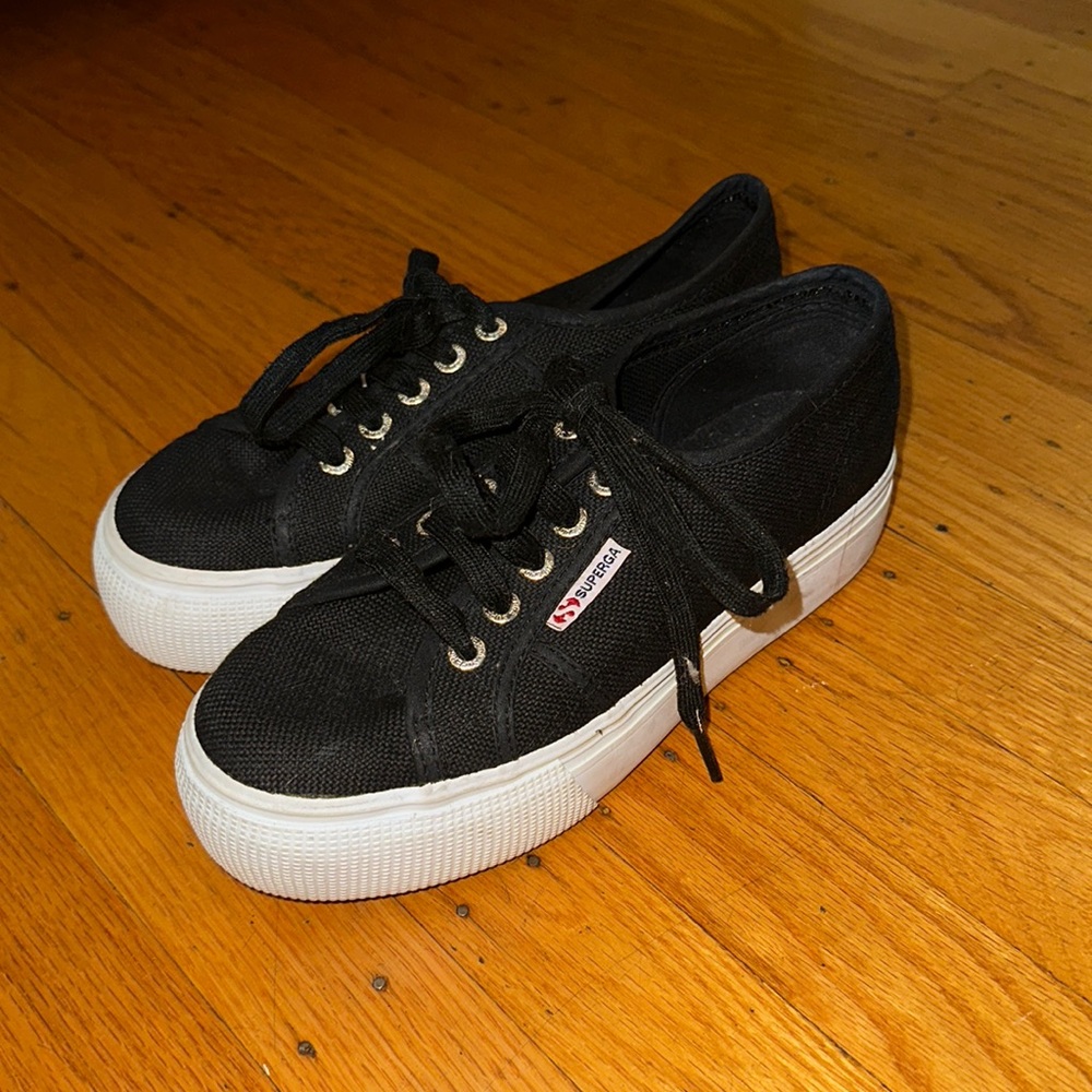 black platform superga